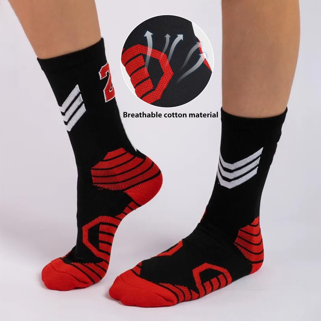 Proberos 1 Pair Basketball Socks for Men, Cotton Socks Sports Socks, Over The Anklet Socks Crew Socks Terry-Cloth Sole Socks, Comfortable Athletic Socks for Men and Women Running&Training (Purple) Proberos 1 Pair Basketball Socks for Men, Cotton Socks Sports Socks, Over The Anklet Socks Crew Socks Terry-Cloth Sole Socks, Comfortable Athletic Socks for Men and Women Running&Training (Purple)